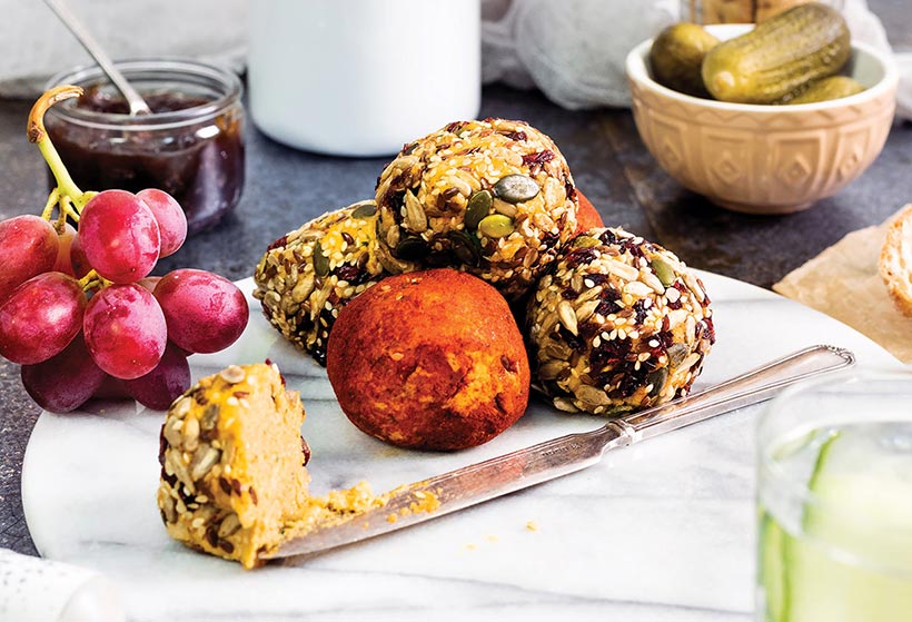 Smoked Paprika Vegan Cheddar Cheese Balls 