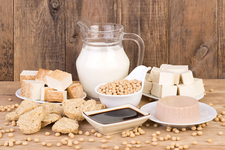 Soy-based products such as soya milk, tofu, tempeh, miso, soya sauce, TVP, and tamari have been an important part of the diets of many populations around the world since the 15th century. Photo © photka via Adobe Stock