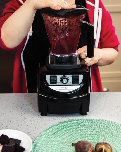 Step 2 - blending the beetroot