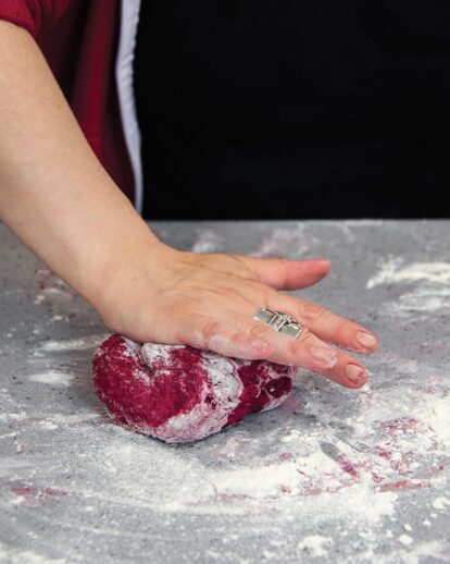 Step 3 - kneading the pasta dough