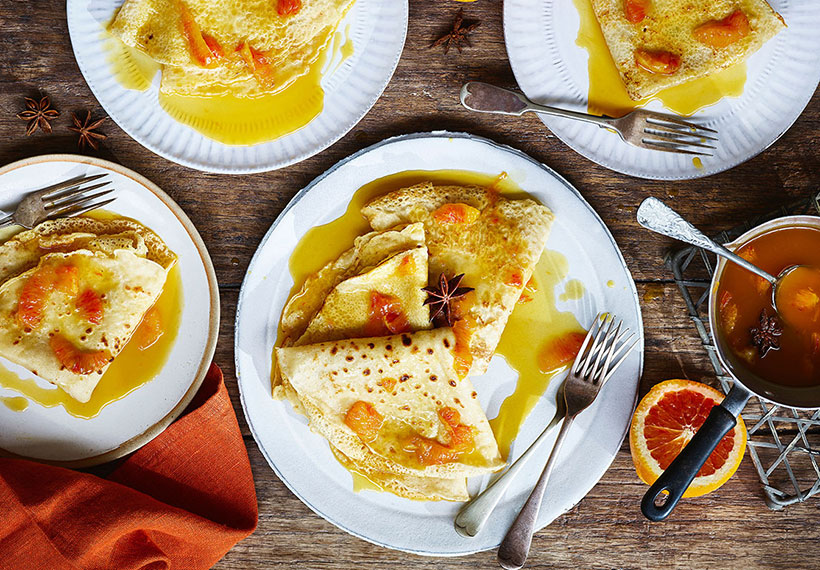 Sticky Orange Crêpes