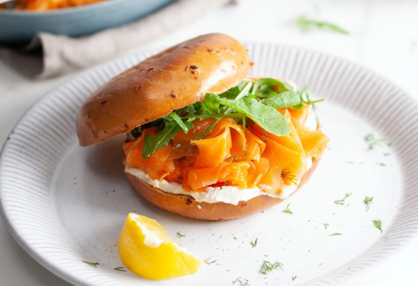 Carrot ‘Salmon’ & Cream Cheese Bagel