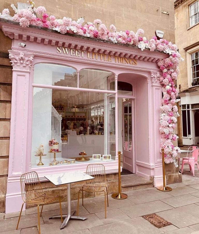 You can't miss Sweet Little Thing's striking pink restaurant as you wander the streets of Bath. Photo © Sweet Little Things