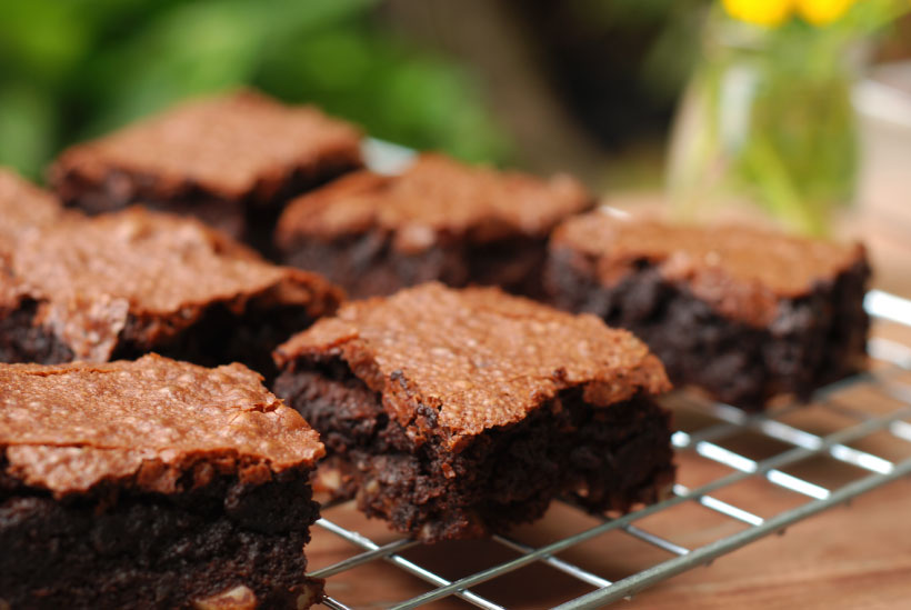 Sweet Potato Vegan Protein Brownies