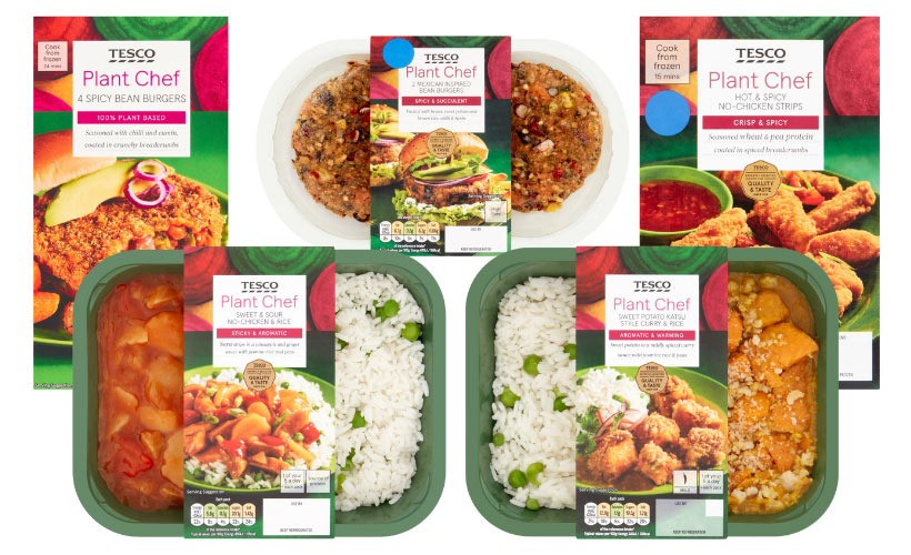 Tesco plant chef veganuary product range