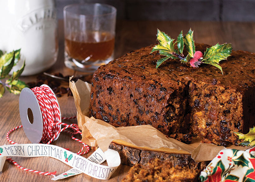 traditional vegan Christmas fruit cake