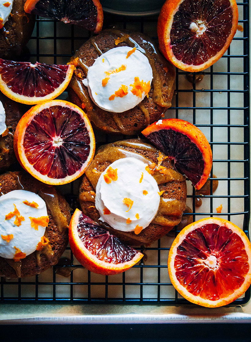 Vegan Vanilla Earl Grey Doughnuts with Caramel & Blood Orange Zest