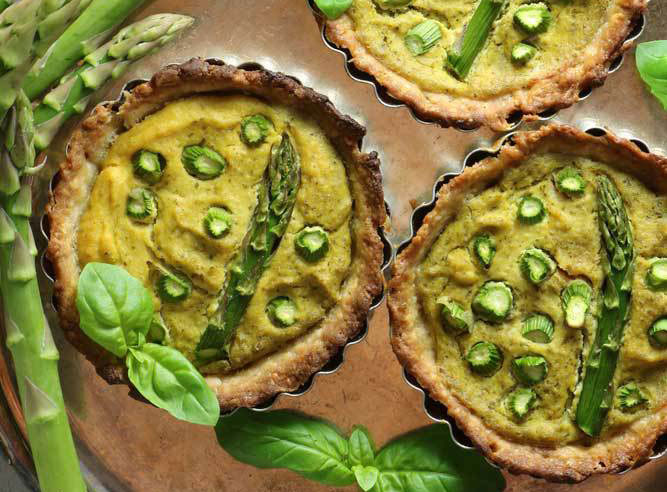 Asparagus and Pesto Vegan Quiche