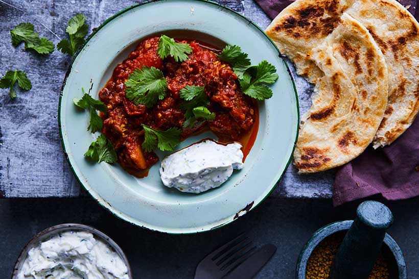 Aubergine, Tomato & Fenugreek Curry