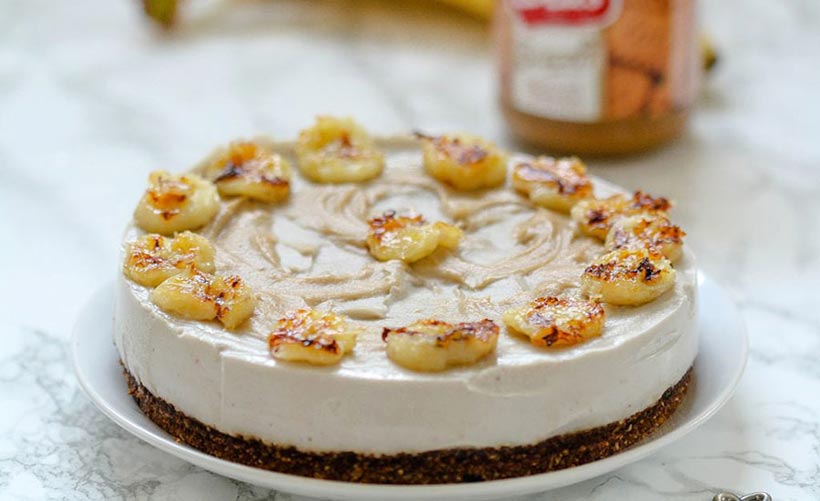 Creamy Banana Biscoff Cheesecake