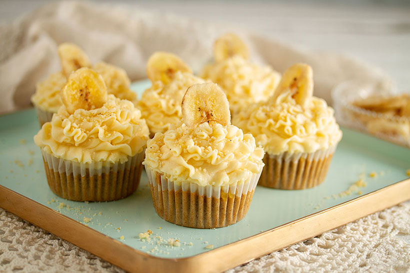 Banana Cream Vegan Cupcakes