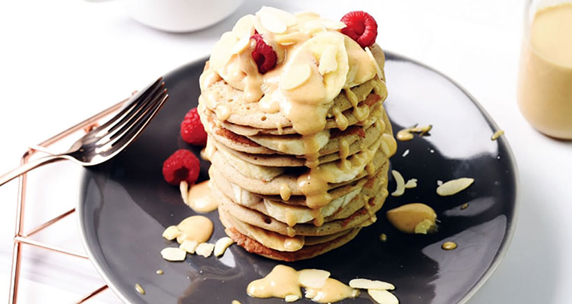 Vegan Banana and Peanut Butter Pancakes 