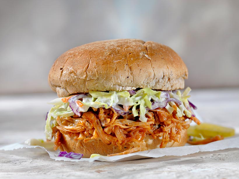 Vegan Pulled BBQ Jackfruit Burger