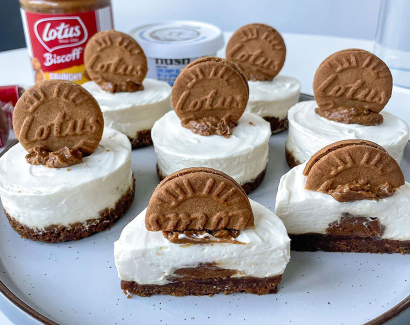 Mini Vegan Biscoff Cheesecake