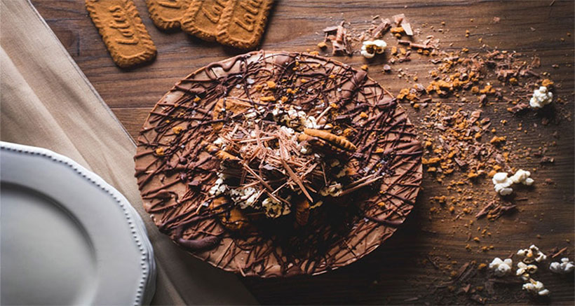 Vegan Biscoff Chocolate Cheesecake