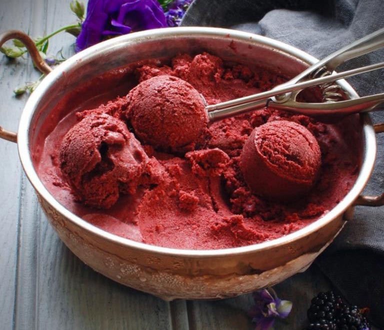 Vegan Blackberry & Coffee Ice Cream