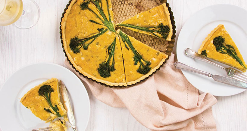 Vegan Blue Cheese & Broccoli Quiche 