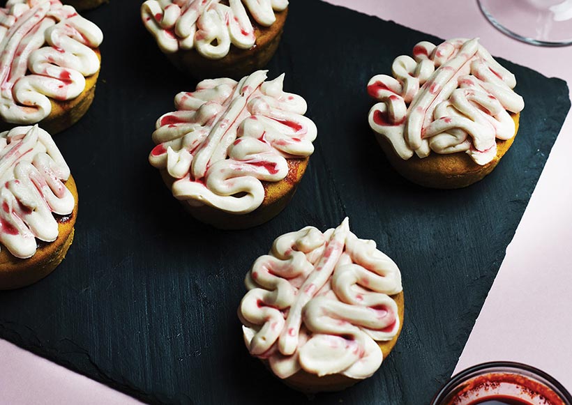 Vegan brain cupcakes