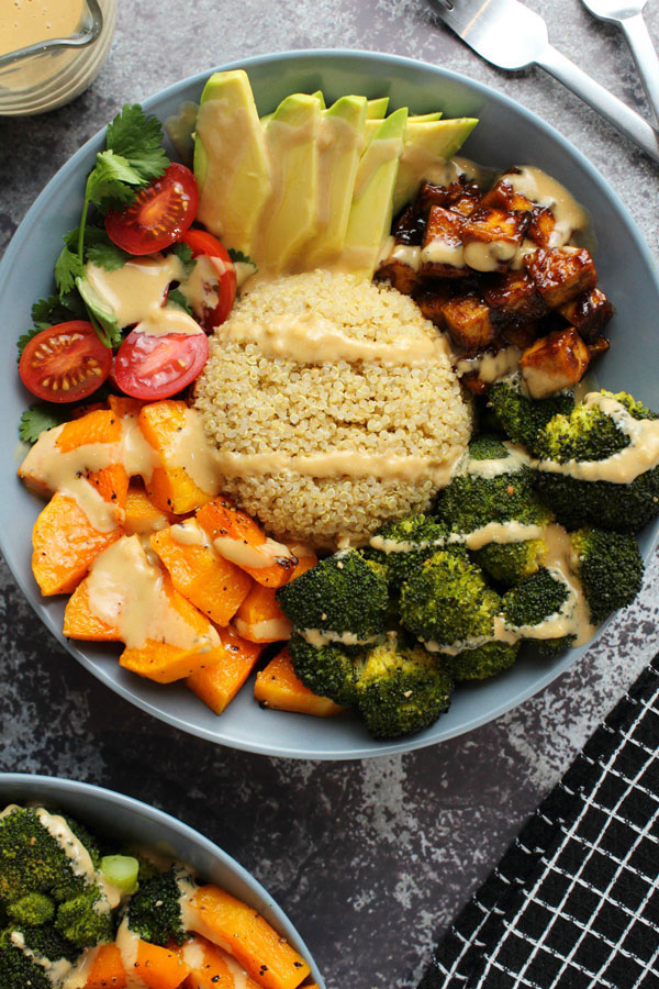 Vegan Buddha Bowl with Crispy Tofu