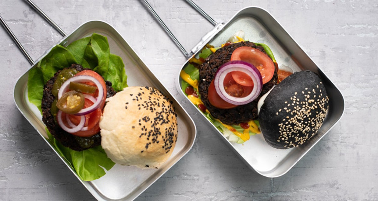 Vegan Cajun Burgers with Mushroom & Black Beans