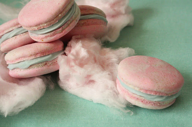 Vegan Aquafaba Candy Floss Macarons