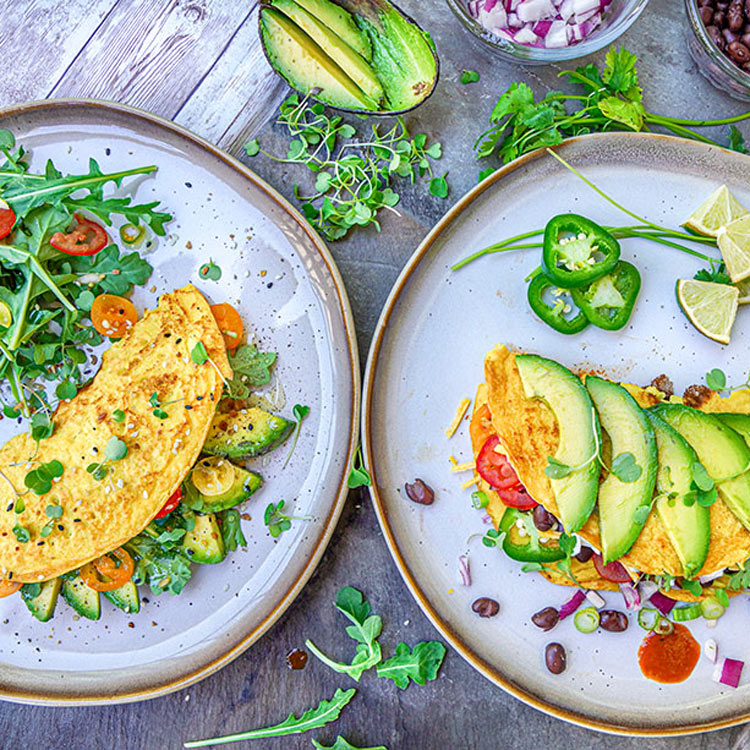 Vegan breakfast ideas - Chickpea Omelette