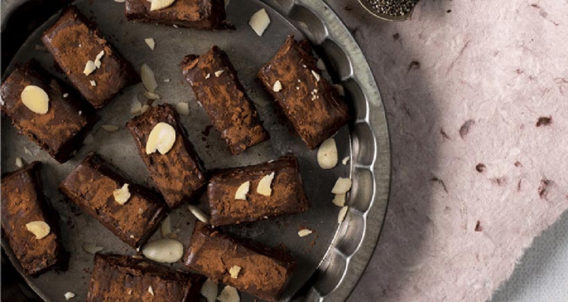 Vegan Chocolate Chia Fudge with Pecans and Almonds