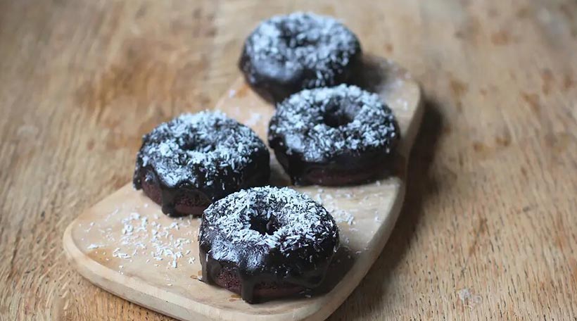 Vegan Chocolate Fudge Doughnuts