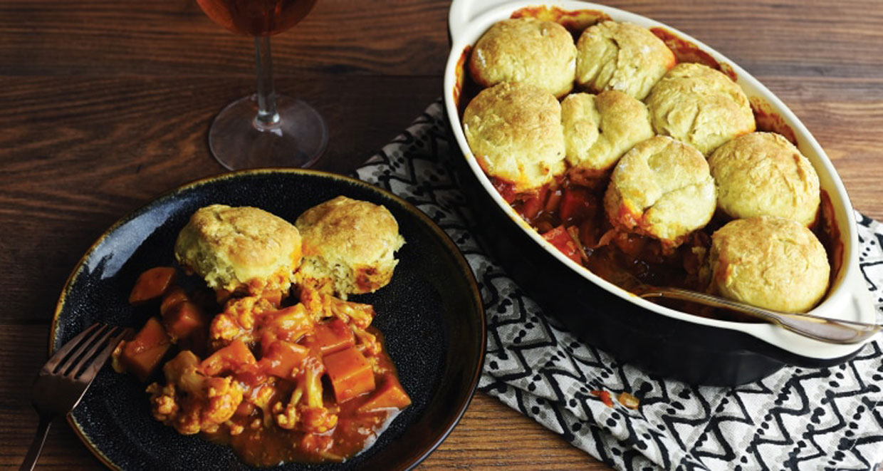 Vegetable Cobbler with Butternut Squash & Cauliflower