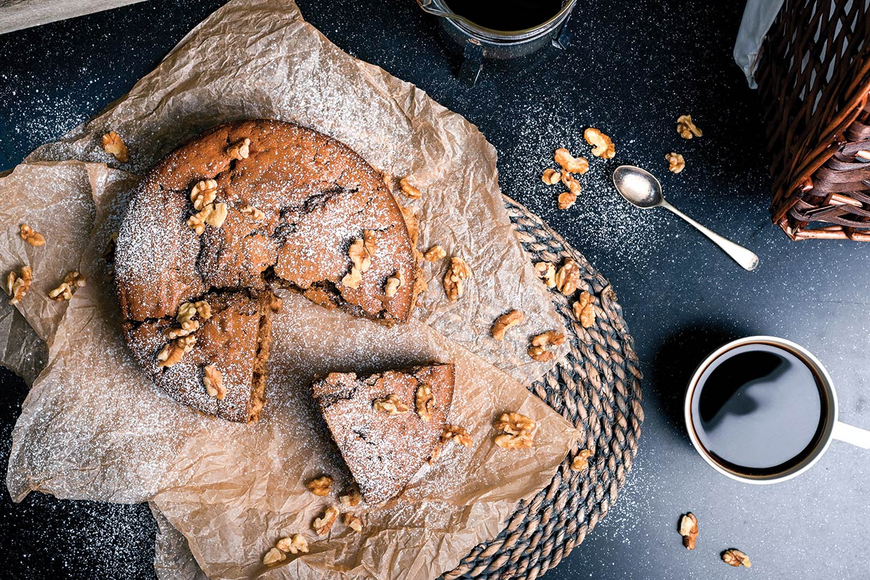 Vegan Coffee & Walnut Cake