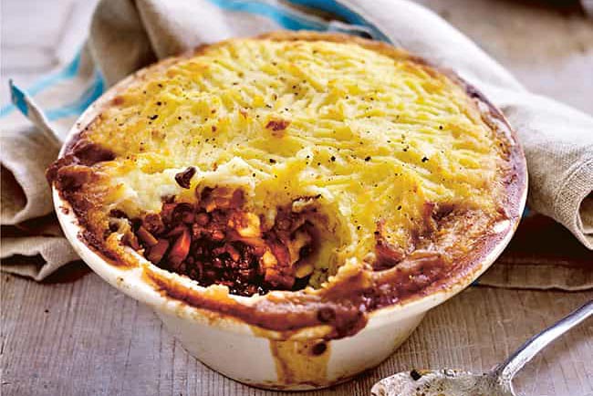 Vegan Cottage Pie with Potato and Parsnip Mash