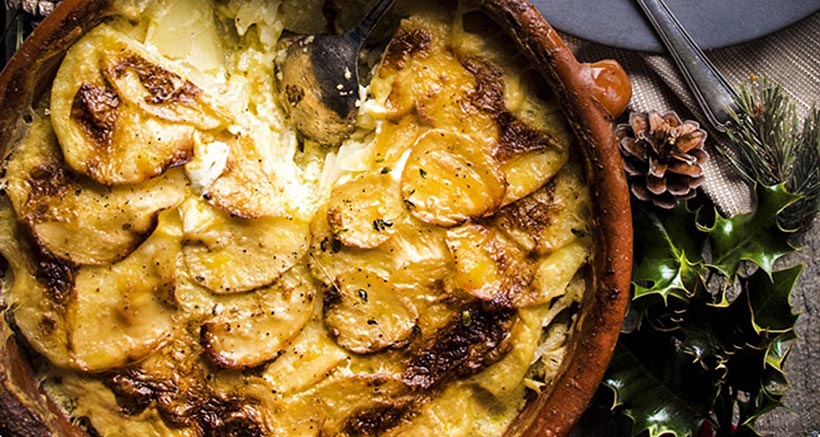 Vegan dauphinoise potatoes