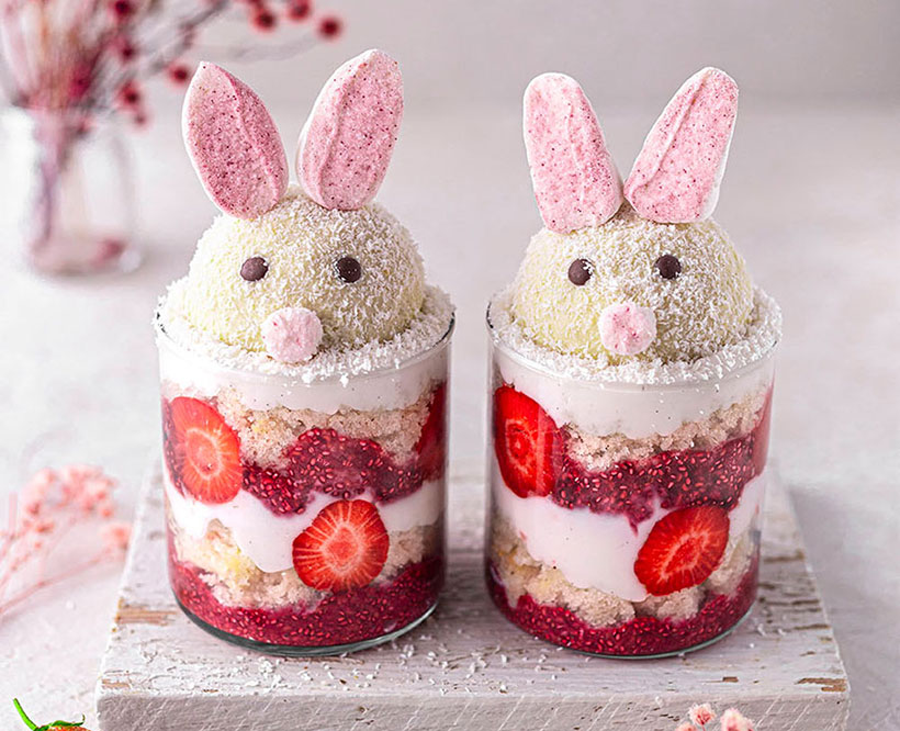 Vegan Easter Bunny Trifles