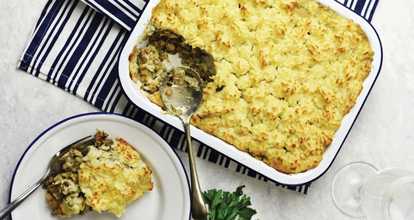 vegan fish pie