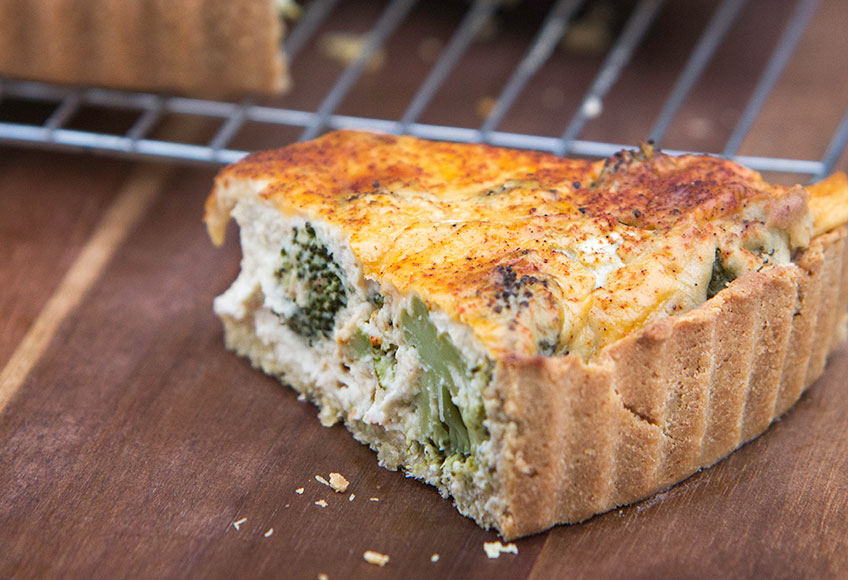 Vegan Roasted Fennel and Broccoli Quiche