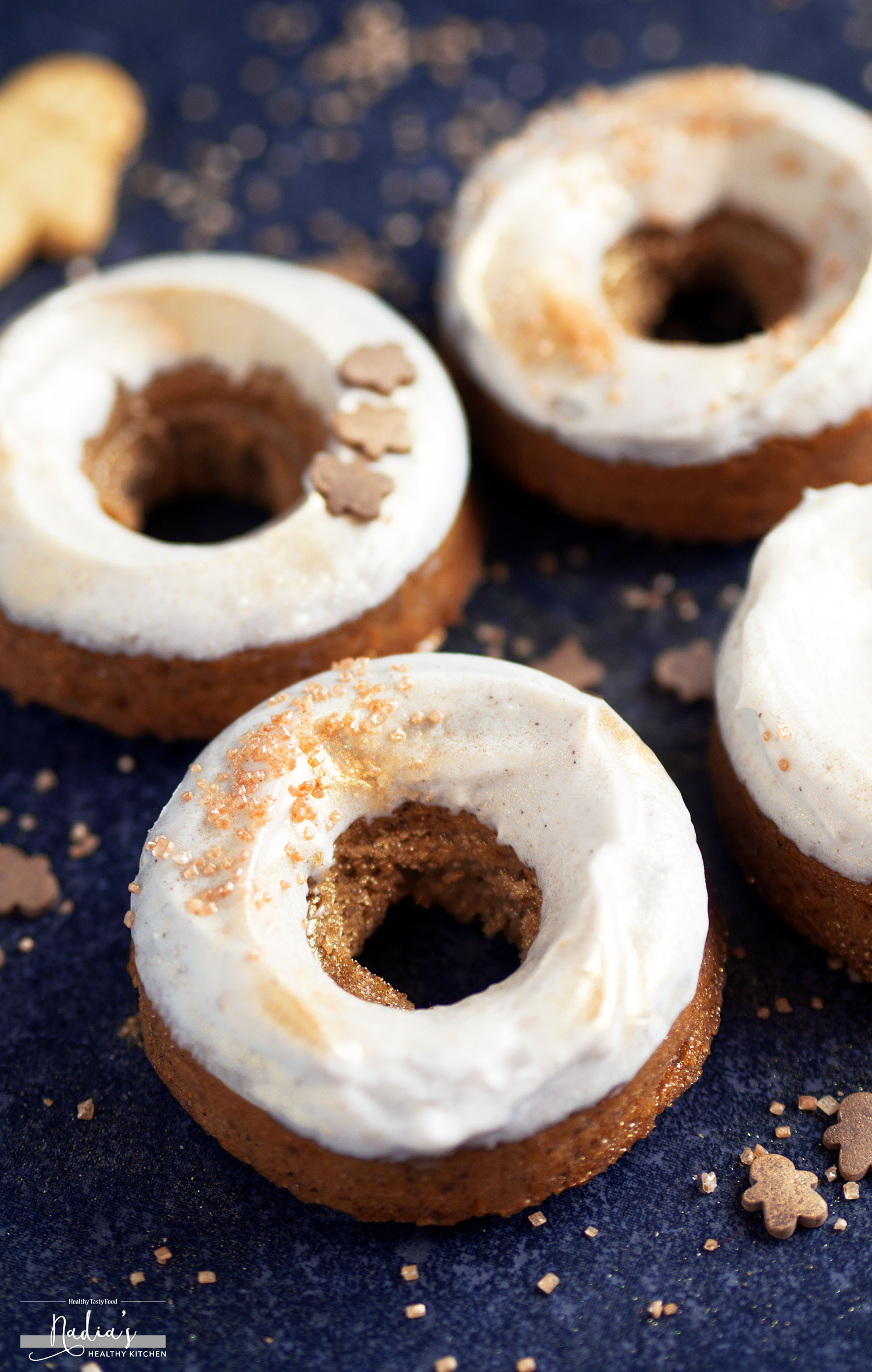 Vegan Baked Gingerbread Doughnuts