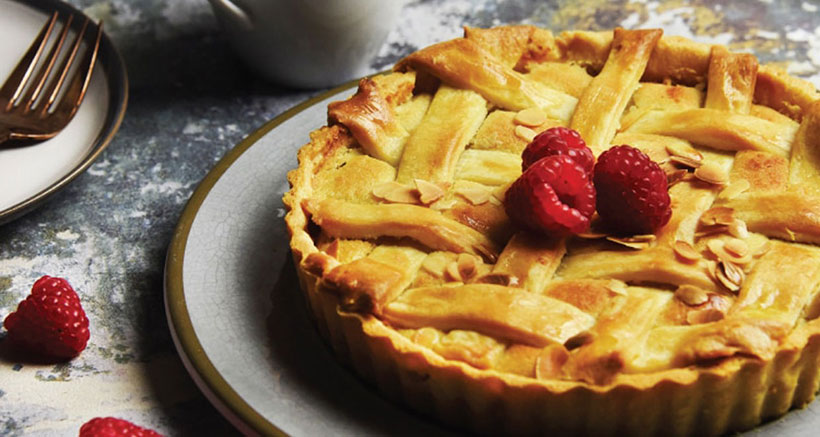 Vegan Latticed Raspberry Bakewell