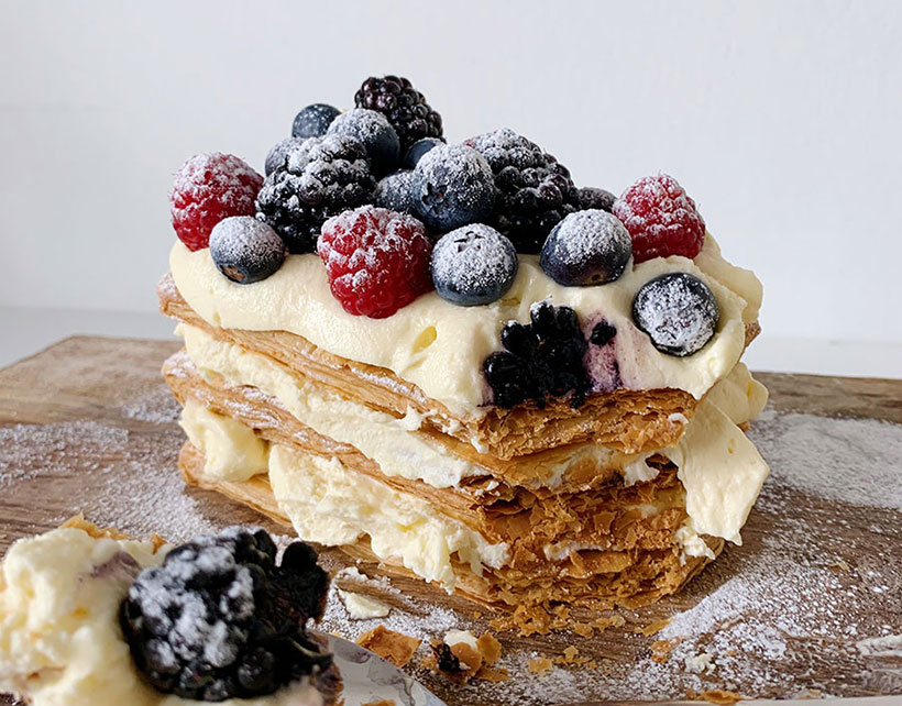 Vegan Lemon Mille-Feuille