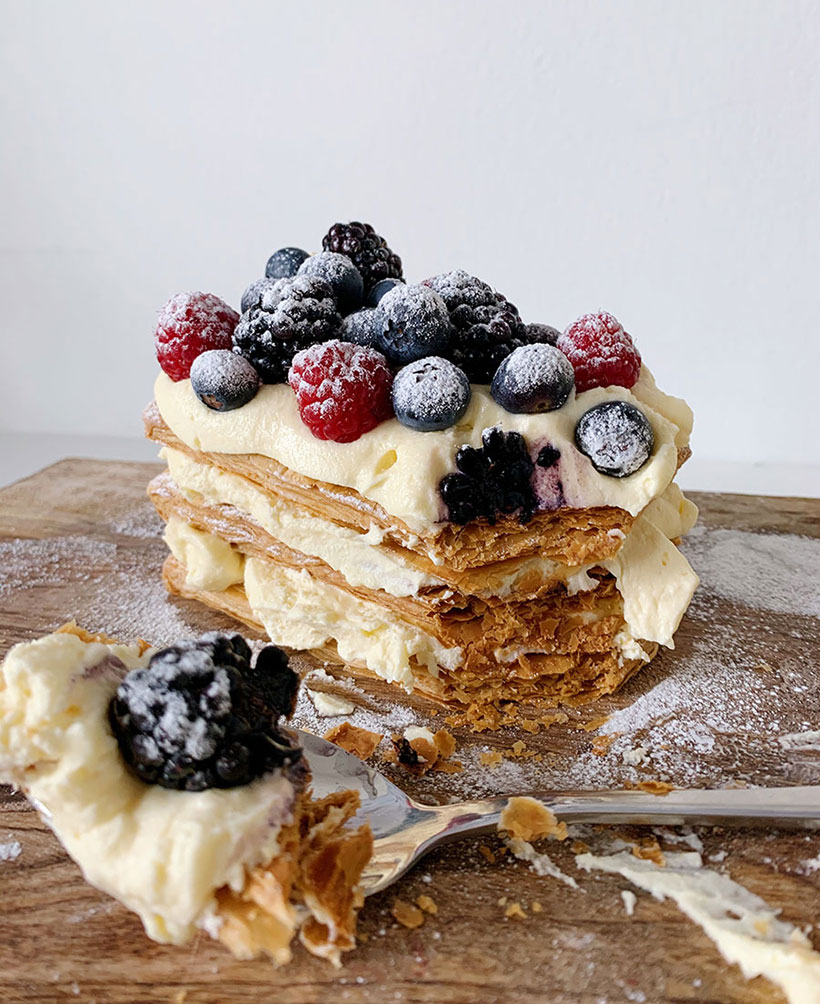 Vegan Lemon Mille-Feuille