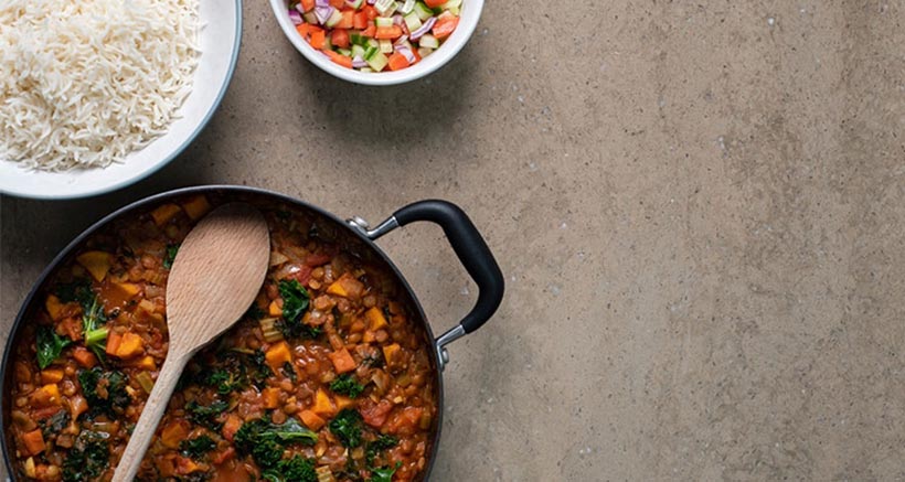 Vegan Lentil Balti With Rice 