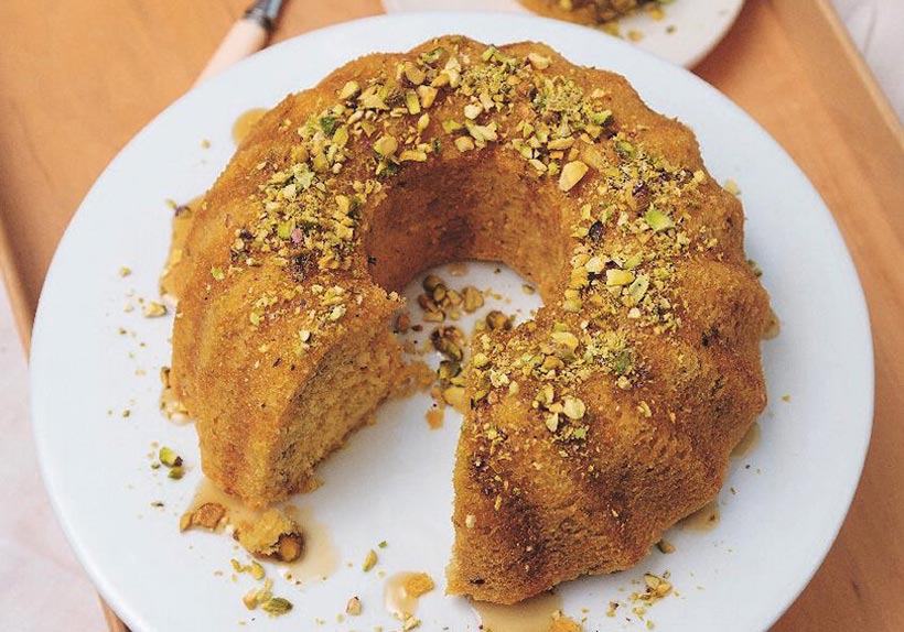 Vegan Maple & Pistachio Bundt Cake