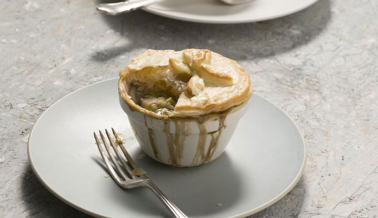 Vegan Mushroom, Leek and Chestnut Pot Pie