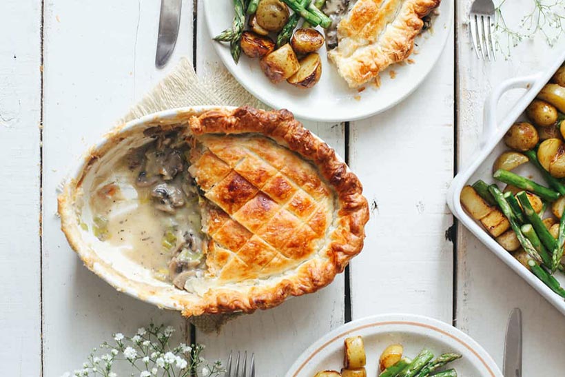 Creamy Leek and Mushroom Pie