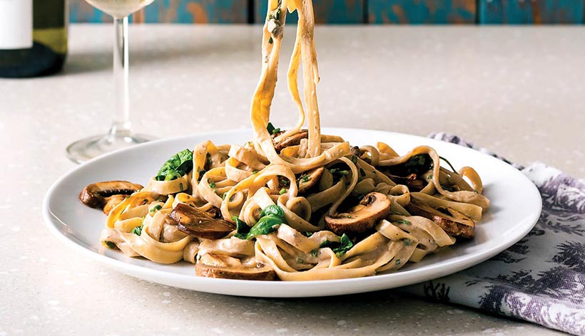 Creamy Vegan Mushroom Tagliatelle 