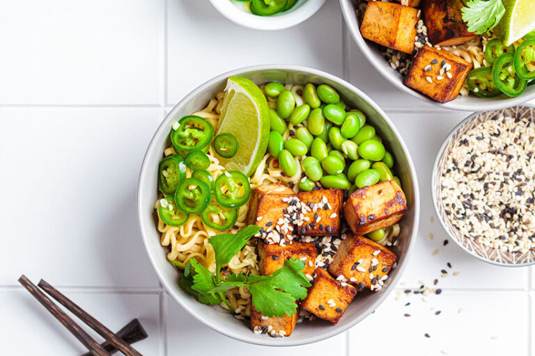 There are many different types of tofu, from silken to extra-firm that can be used in a variety of different dishes from desserts to stir-fries. Photo © vaaseenaa via Getty Images