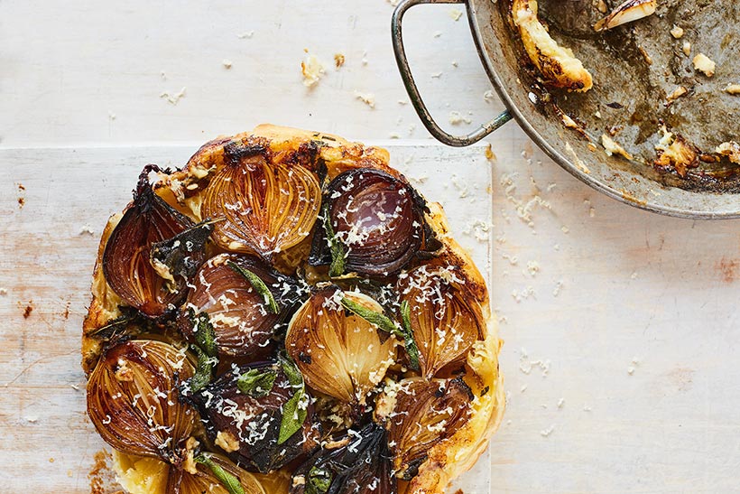 Vegan Cheese & Onion Tarte Tatin