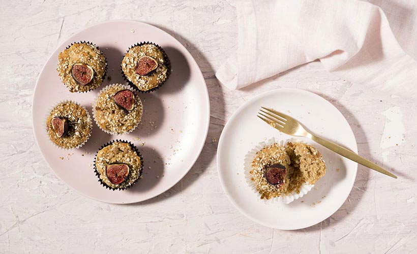 Vegan Sesame, Fig and Orange Muffins