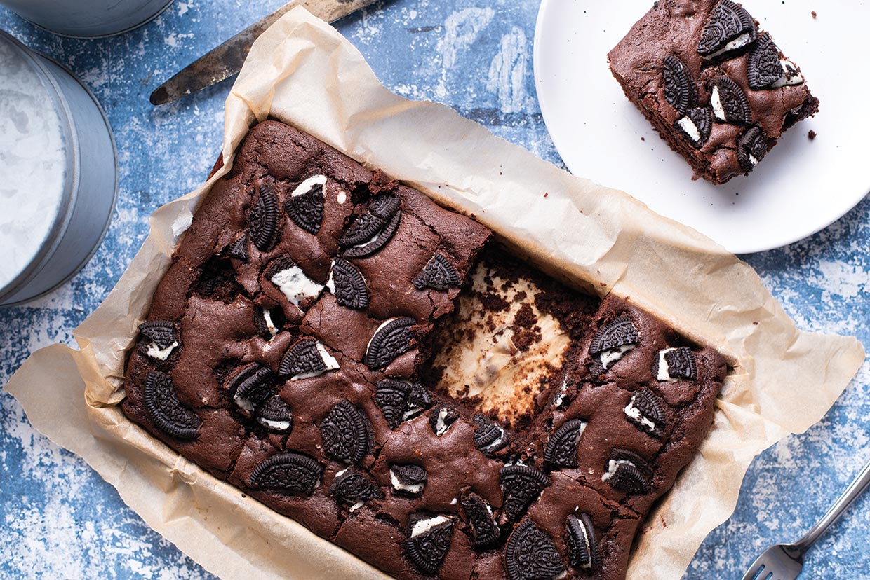 Vegan Oreo Brownies