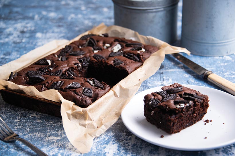 Vegan Oreo Brownies 