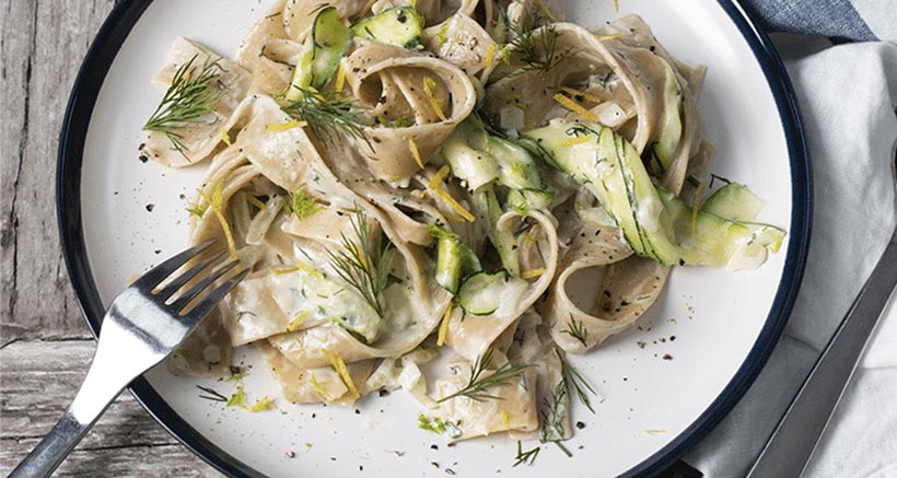 Vegan Pappardelle with Fennel, Courgette & Lemon